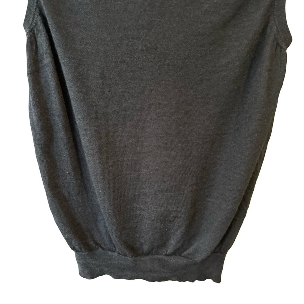 Etro Milano Black Sleeveless Cashmere Silk Blend Blouse Tank Top Size 44 8-10 - Picture 12 of 12